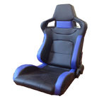الصين PVC قابل للتعديل مقاعد سباق الأزرق والأسود / مقعد سيارة رياضية مع منزلق واحد الشركة