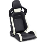 مقاعد قابلة للتعديل PVC الأبيض والأسود سباق / مقعد سيارة رياضية مع منزلق واحد
